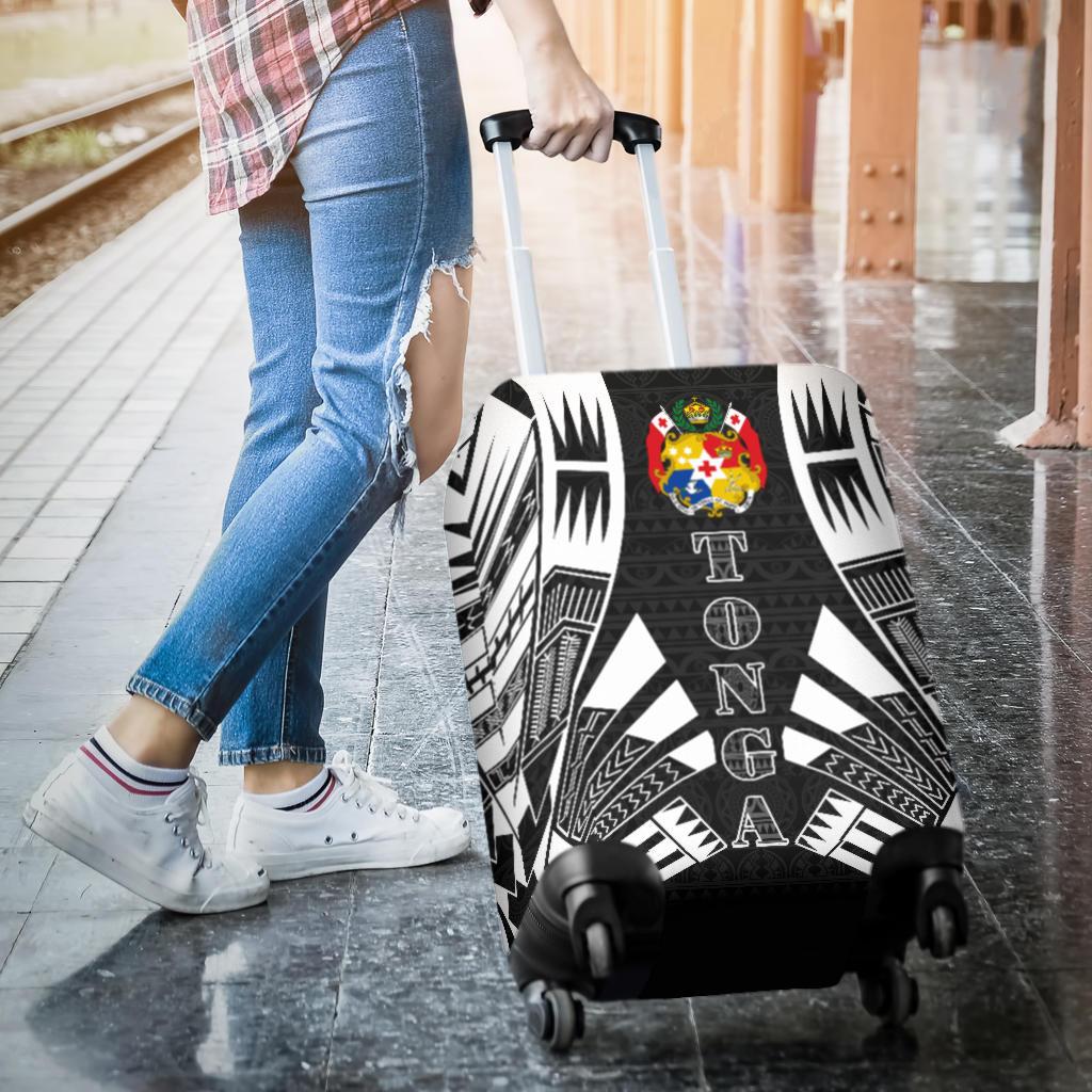 Tonga Luggage Cover - Polynesian Tattoo Black - Polynesian Pride