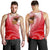 American Samoa Polynesian Men's Tank Top - Bald Eagle (Red) - Polynesian Pride