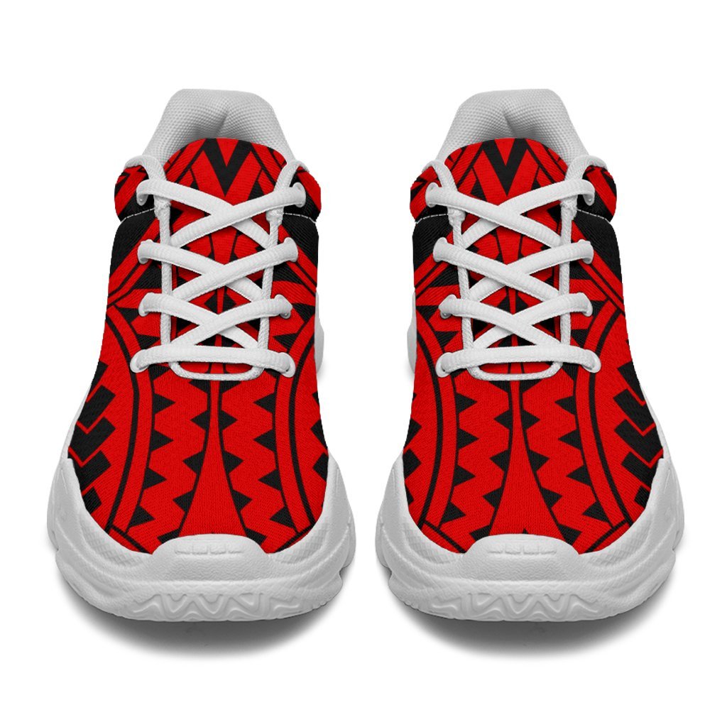 Polynesian Tradition Red Chunky Sneakers - Polynesian Pride