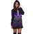 Maori Manaia New Zealand Hoodie Dress Purple - Polynesian Pride