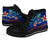 Guam High Top Shoes Blue - Vintage Tribal Mountain - Polynesian Pride