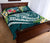 Fiji Polynesian Quilt Bed Set - Summer Plumeria (Turquoise) - Polynesian Pride