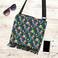 Hawaii Tropical Hibiscus Crossbody Boho Handbag - Polynesian Pride