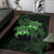 hawaii Rug - Turtle Strong Pattern Hibiscus Plumeria Green AH - Polynesian Pride