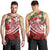 Wallis and Futuna Polynesian Men's Tank Top - Summer Plumeria (Red) - Polynesian Pride