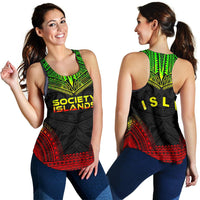 Society Islands Women's Racerback Tank - Polynesian Chief Reggae Version - Polynesian Pride