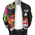 Fiji Men's Bomber Jacket - Polynesian Hibiscus Pattern - Polynesian Pride