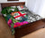 Fiji Custom Personalised Quilt Bet Set White - Turtle Plumeria Banana Leaf - Polynesian Pride