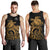 American Samoa Polynesian Tank Top (Men) - Polynesian Turtle (Golden) - Polynesian Pride