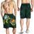 Guam Polynesian Men Shorts - Ti Leaf Lei Turtle Green - Polynesian Pride