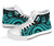 Vanuatu High Top Canvas Shoes - Turquoise Tentacle Turtle - Polynesian Pride