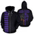 Polynesian Kakau Skull National Pearl Harbor Remembrance Day Hawaii Zip Hoodie Purple Unisex Purple - Polynesian Pride