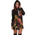 Guam Polynesian Hoodie Dress - Turtle With Blooming Hibiscus Gold - Polynesian Pride