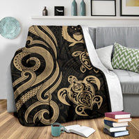 Pohnpei Micronesian Premium Blanket - Gold Tentacle Turtle - Polynesian Pride
