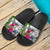 Chuuk Custom Personalised Slide Sandals White - Turtle Plumeria Banana Leaf - Polynesian Pride