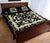 Hawaii Quilt Bed Set Royal - Black And Beige Ver 1 - Polynesian Pride