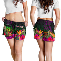 Polynesian Hawaii Personalised Women's Shorts - Summer Hibiscus - Polynesian Pride