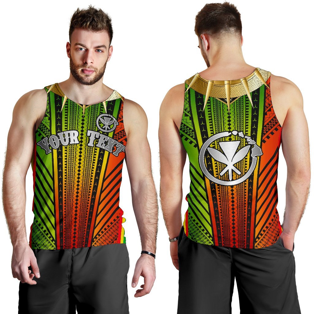 Hawaii Polynesian Custom Personalised Men's Tank Top - Tribal Ornamental Reggae - Polynesian Pride