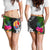 Tahiti Women Shorts - Turtle Plumeria Banana Leaf - Polynesian Pride