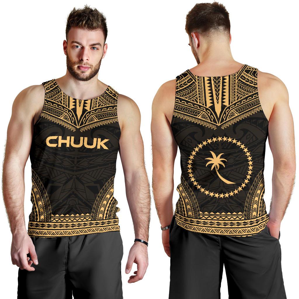Chuuk Men's Tank Top - Polynesian Chief Gold Version - Polynesian Pride