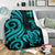 Fiji Polynesian Premium Blanket - Turquoise Tentacle Turtle - Polynesian Pride