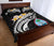 Guam Personalised Quilt Bed Set - Guam Seal Polynesian Patterns Plumeria (Black) - Polynesian Pride