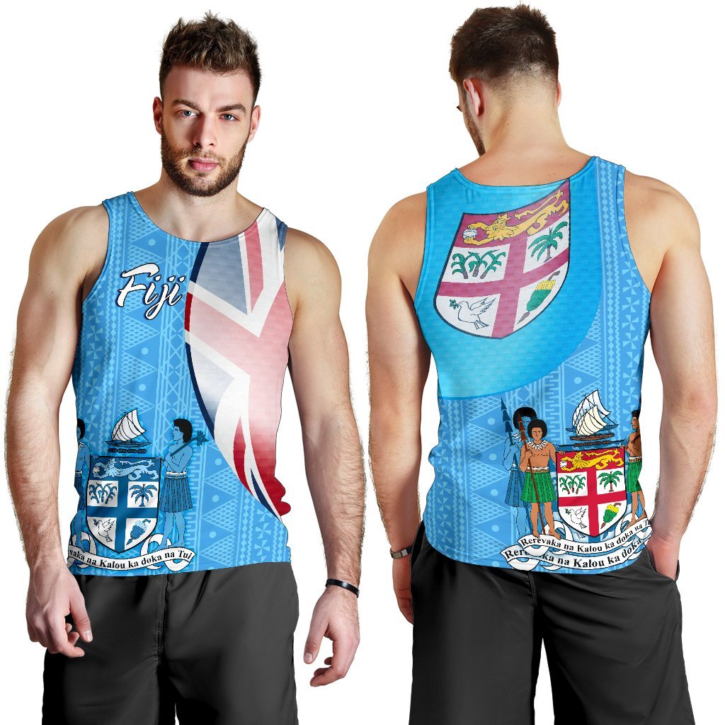 Fiji Polynesian Men's Tank Top - Fiji Flag - Polynesian Pride