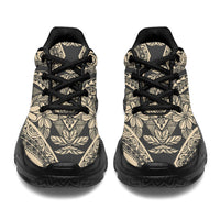 Polynesian Plumeria Mix Gray Chunky Sneakers - Polynesian Pride