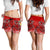 Tonga Women's Shorts - Red Shark Polynesian Tattoo - Polynesian Pride