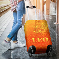 Sun In Leo Zodiac Luggage Covers Polynesian Tattoo Simple - Orange - Polynesian Pride