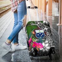 Samoa Luggage Covers - Turtle Plumeria Banana Leaf - Polynesian Pride