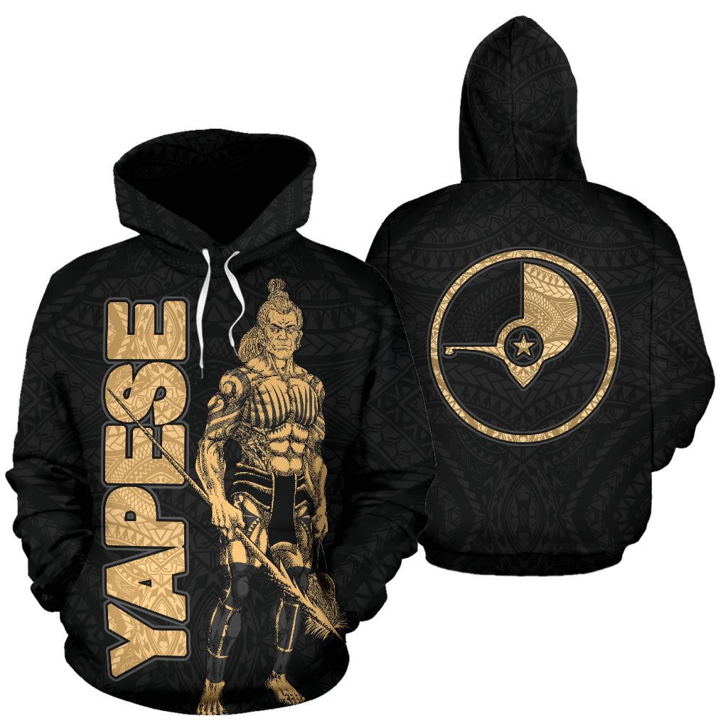 Yap Hoodie Micronesia Yapese Warrior Gold Unisex Gold - Polynesian Pride