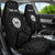 Tahiti Personalised Car Seat Covers - Tahiti Seal In Polynesian Tattoo Style (Black) - Polynesian Pride