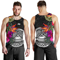 American Samoa Men's Tank Top - Polynesian Hibiscus Pattern - Polynesian Pride