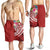 The Philippines Men's Shorts - Summer Plumeria (Red) - Polynesian Pride