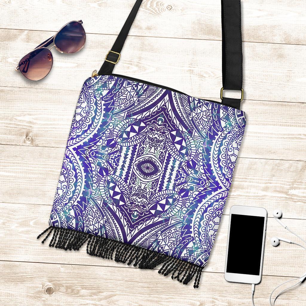 Polynesian Tribal Crossbody Boho Handbag Violet - Polynesian Pride