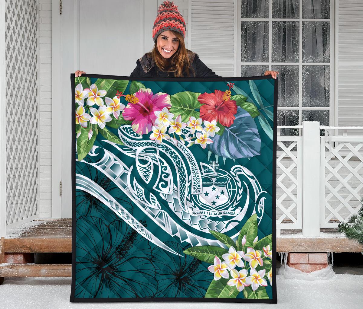 Samoa Polynesian Premium Quilt - Summer Plumeria - Polynesian Pride