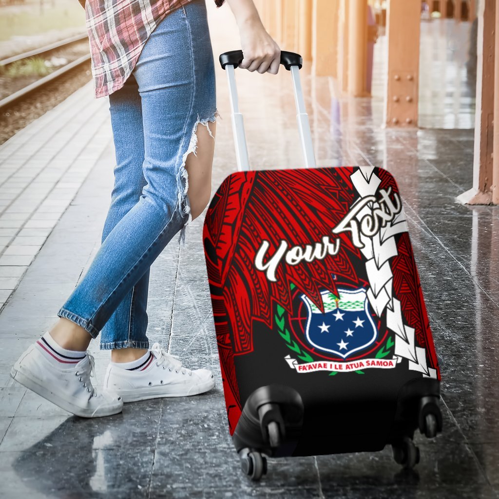 Samoa Polynesian Custom Personalised Luggage Covers - Tribal Wave Tattoo Flag Color - Polynesian Pride