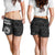 American Samoa Women's Shorts - Seal In Polynesian Tattoo Style ( Black) - Polynesian Pride