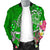 Tahiti Men's Bomber Jacket - Turtle Plumeria (Green) - Polynesian Pride