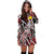 Tokelau Women's Hoodie Dress - Tribal Flower Special Pattern Red Color - Polynesian Pride