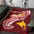 Papua New Guinea Custom Personalised Area Rug - PNG Seal Polynesian Patterns Plumeria Red - Polynesian Pride