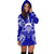 Tuvalu Polynesian Hoodie Dress Map Blue - Polynesian Pride