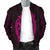 Hawaii Kakau Makau Fish Hook Kanaka Map Men's Bomber Jacket Polynesian - Pink - Polynesian Pride