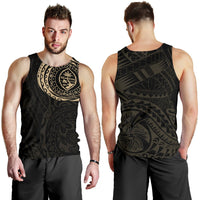 Guam Polynesian Tattoo Style Tank Top A7 Gold - Polynesian Pride