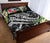 Fiji Polynesian Quilt Bed Set - Summer Plumeria (Black) - Polynesian Pride