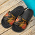 New Caledonia Slide Sandals - Gold Plumeria - Polynesian Pride