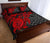 Tahiti Polynesian Quilt Bed Set - Tahiti Flag & Red Turtle Hibiscus Premium - Polynesian Pride
