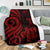 Fiji Polynesian Premium Blanket - Red Tentacle Turtle Crest - Polynesian Pride