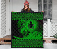 Cook Island Quilt Wave Green Design - Polynesian Pride